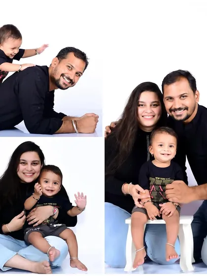A birthday is a family celebration, and I make sure to capture that love. This collage shows a mix of posed and candid family portraits from a first birthday session, creating timeless keepsakes for parents and grandparents alike.