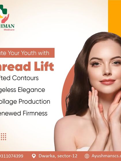 A thread lift is a non-surgical way to elevate your youth. This procedure provides lifted contours, renewed firmness, and stimulates collagen production for ageless elegance.