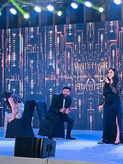 The shoe game is always a crowd favourite, bringing out laughter and friendly competition. As your Sangeet host, I organize engaging games and activities that get everyone, from the couple to the guests, involved and create hilarious, lasting memories.