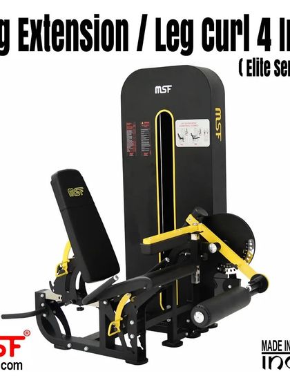 A side view of the machine in leg extension configuration.