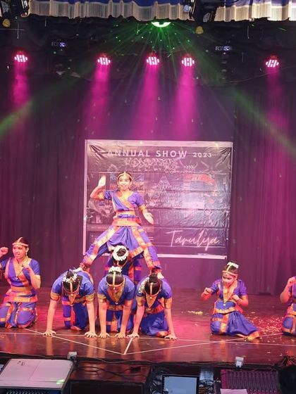 A performance inspired by the classical dance form of Bharatanatyam, reimagined with gymnastic elements. Students create a beautiful formation that honors traditional art forms.