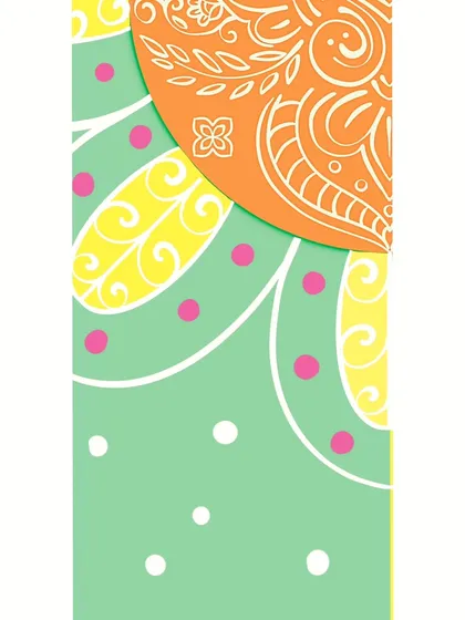 A soft and gentle colorway from my 'Color-blocked Calm' series, with mint green, yellow, and pops of pink. This digital art piece is designed to feel like a breath of fresh air, simple and soothing.