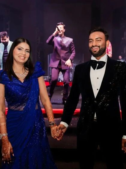 A beautiful photo of a newly married couple. Wishing them a lifetime of happiness together.