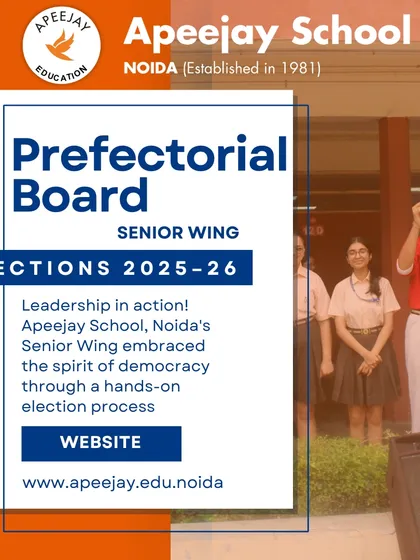 Our Senior Wing's Prefectorial Board elections are a hands-on lesson in democracy. This image captures the spirit of the event, where students actively participate in every stage, from campaigning to casting their votes, embracing leadership in action.