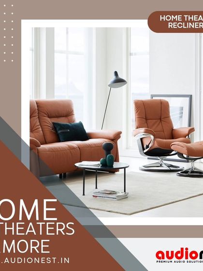 We offer a variety of seating solutions, including these stylish recliners with a separate ottoman. This provides flexibility in seating arrangement while maintaining a high level of comfort for long movie sessions.
