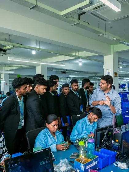 We are passionate about nurturing the next generation of engineers. Here, we are hosting an industrial visit for students, giving them a practical look into our advanced manufacturing and quality control processes for energy monitoring devices.