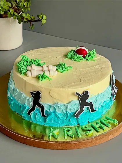I love bringing your passions to life, and this cricket-themed cake was so much fun. It’s not just a theme, it’s a flavor celebration too, with a unique fusion of badam milk, rose water, and saffron. It’s a perfect example of how we can customize both the look and taste for your special day.