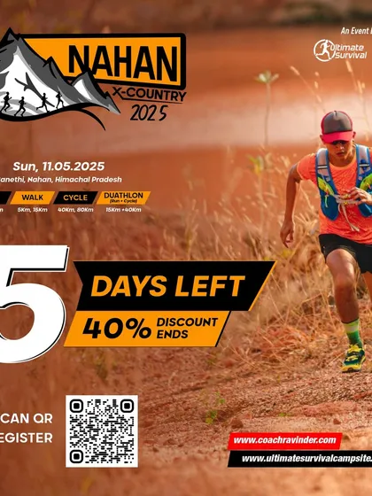 The 5-day countdown begins for the Nahan X-Country Race. These posts detail the different categories: run, walk, cycle, and duathlon.