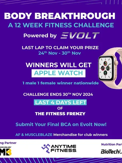 With 4 days left, the fitness frenzy is at its peak. Your Evolt scan will provide the proof of your transformation.
