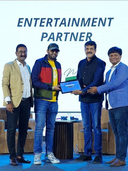 A proud moment receiving an appreciation award from KEMA (Karnataka Event Management Association) for my work as an entertainment partner.