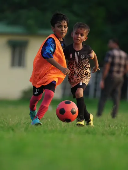 Trust the process. Two of our youngest players battling for the ball, learning the fundamentals of the game.
