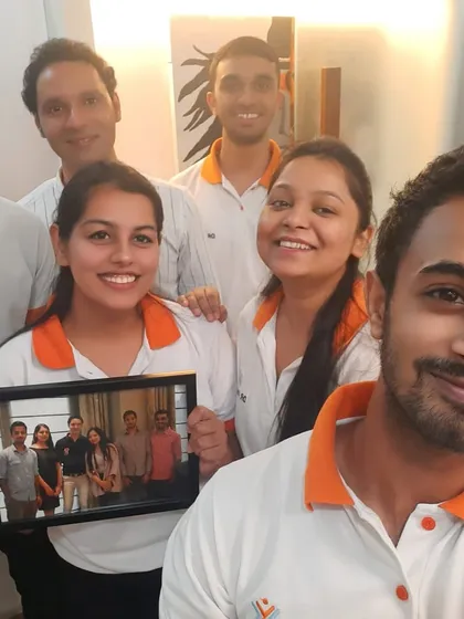 Dr. Aman Jakhar with members of our Gulmohar Park team. Her leadership in pelvic floor physiotherapy combined with our team's collaborative spirit ensures patients receive holistic and effective care.