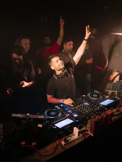 High above the crowd at Diaz, Goa. The energy from this angle is always incredible.