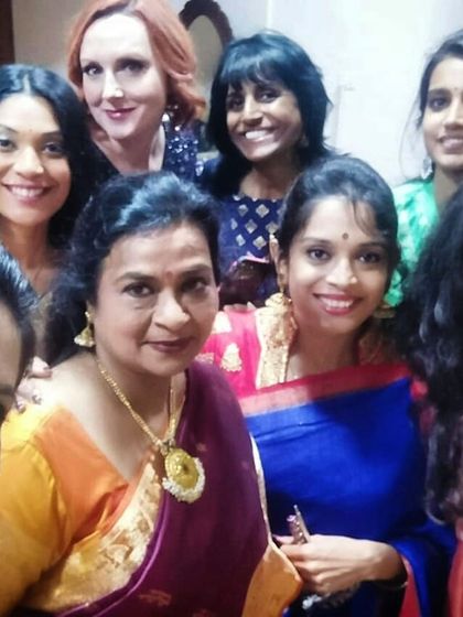 A lovely group photo with fellow female artists from one of our concerts. The spirit of collaboration and mutual respect makes every performance special.