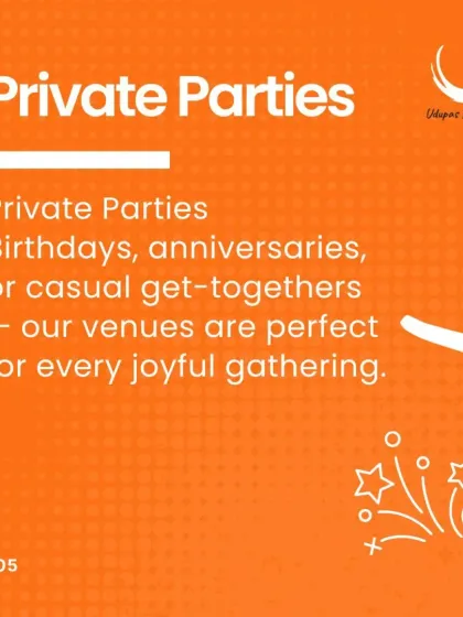 Our venues are perfect for every joyful gathering, including private parties, birthdays, anniversaries, and casual get-togethers. We handle events of all sizes with precision and heart.