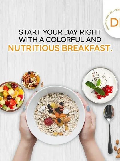 A colorful and nutritious breakfast sets the tone for the whole day. This bowl of oats with dried fruit and nuts is a perfect way to fuel your morning.
