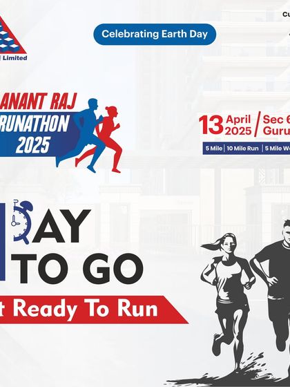 The final countdown for the Anant Raj Runathon, an event dedicated to celebrating Earth Day through fitness.