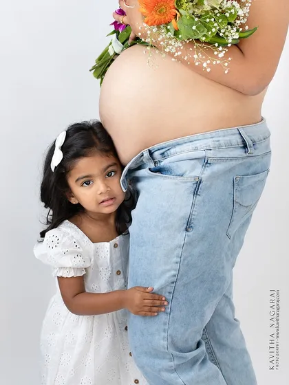 The wait is a family affair. I love including older siblings in maternity sessions, capturing their excitement and curiosity as they anticipate their new best friend. This is a portrait of your family, just as it is, right before it grows by two little feet.