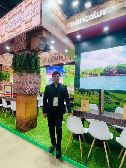 Representing our retreat at the Arabian Travel Market (ATM) in Dubai. We are proud to showcase India's rich heritage of Ayurvedic wellness to a global audience of travel and tourism professionals.