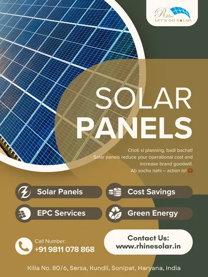 A small plan leads to big savings. My solar panels reduce your operational cost and increase brand goodwill. Don't just think, take action and invest in your business's future.