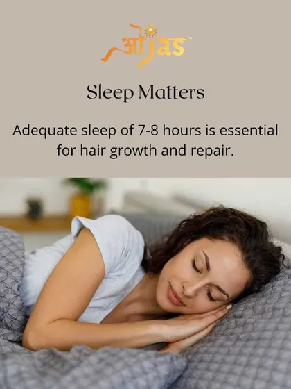 **Sleep is essential for hair growth and repair.** Aiming for 7-8 hours of quality sleep each night allows your body to regenerate, which is crucial for maintaining healthy hair.