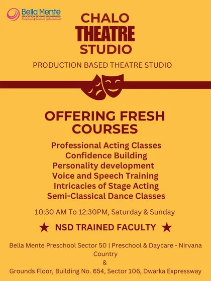 Here's a look at the courses we offer. From professional acting and semi-classical dance to confidence building workshops, we have something for everyone. Our faculty is NSD trained, ensuring the highest quality of instruction.