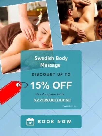 Unwind with a professional Swedish body massage at our clinic. This therapy is excellent for improving circulation and easing muscle tension. Take advantage of our special discount to experience deep relaxation for both body and mind.