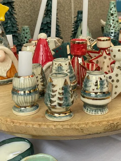 The festive season is my favorite time to create. Here is a glimpse of my handmade Christmas collection, featuring whimsical gnomes and candle holders that bring a warm, handcrafted glow to your home.
