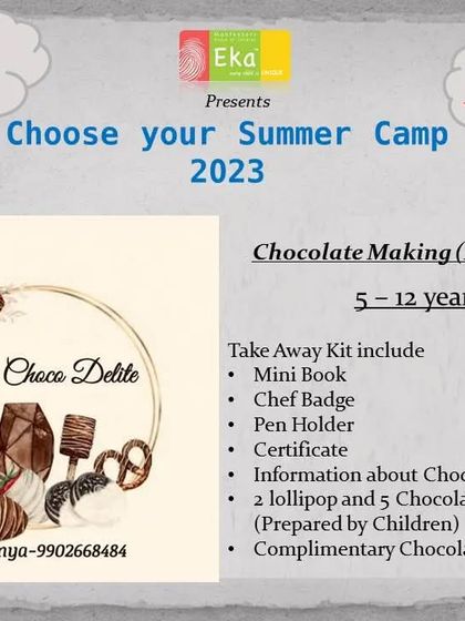 A sweet treat for summer. Our chocolate-making workshop is a delicious and fun way for kids to learn basic cooking skills.