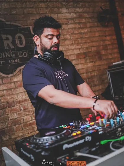 My friend DJ Brainwash on the decks at SORO. It was a great collaboration.