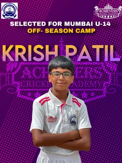 Krish Patil earns his spot in the Mumbai U-14 Off-Season Camp. Hard work pays off.