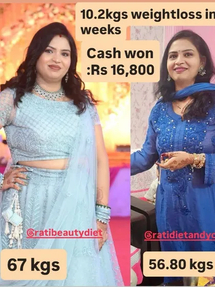 Pooja's 10.2 kg transformation is a fantastic example of what dedication can achieve. She also won a cash prize of Rs 16,800 for being a top performer in the challenge.