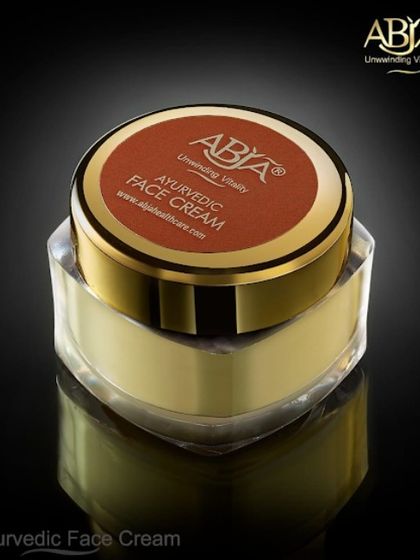 A close-up product shot of my Ayurvedic Face Cream, a beauty cream for skin nourishment and glow.