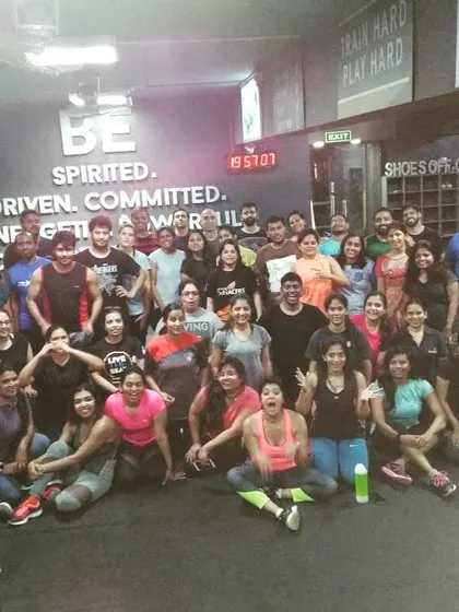 A packed house for a Sunday Zumba party at Cure.fit Indiranagar. Look at all these amazing people. This picture shows the incredible community and electric atmosphere we create together in every large-scale fitness class.