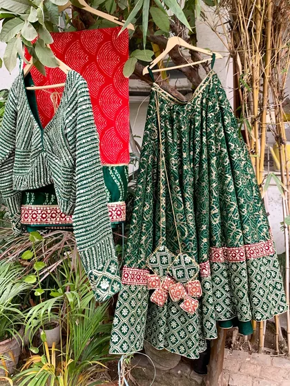 The details on this lehenga are what make it so special, from the tassels to the sequined blouse.