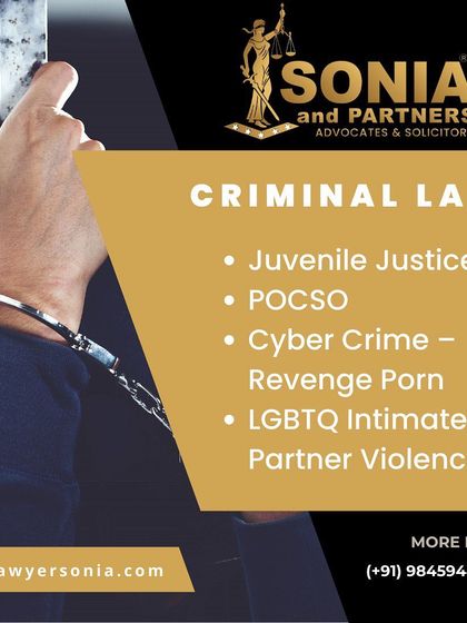 I am equipped to handle sensitive and modern criminal cases. My areas of focus include juvenile justice, cases under the POCSO Act, and defending against cybercrime allegations like revenge porn. I also provide legal support for victims of intimate partner violence within the LGBTQ community.