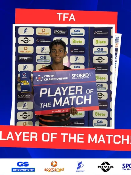 A well-deserved Player of the Match award for a standout performance.