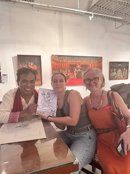 It was a pleasure to create custom signature art for international visitors at my group art exhibition in Colombo, Sri Lanka. Sharing my craft and connecting with people from different cultures is a wonderful experience.