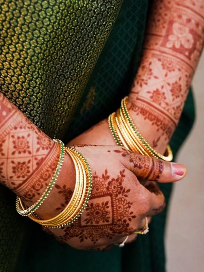 A close-up of the stain, showing how the color has developed beautifully on the back of the hands.