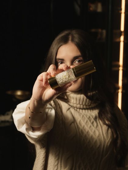 This is my Gluta Bubble Serum, your secret to a radiant glow in a bottle. I designed it as a nightly ritual to work its magic while you sleep, so you wake up to refreshed skin.