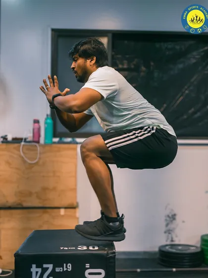 Explode with power and agility. Box jumps are a key part of our functional fitness training, designed to build explosive strength and improve your overall athleticism for any sport or daily activity.