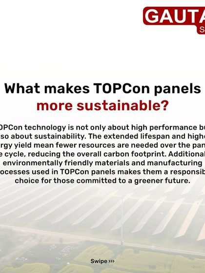 TOPCon technology is not only about high performance but also sustainability. The extended lifespan and higher energy yield mean fewer resources are needed over the panel's life cycle, reducing the overall carbon footprint of your project.