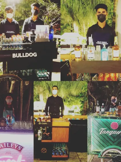 This collection highlights our adaptability with various bar setups for brands like Bulldog Gin, Baileys, and Tanqueray. Even with safety protocols in place, our commitment to professional service remains constant.