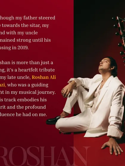 Announcing my track 'Roshan,' a heartfelt tribute to my late uncle, Roshan Ali Niazi. He was a guiding light in my musical journey, and this song embodies his spirit.