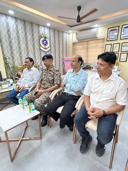 In a meeting with CRPF officials and event organizers. Planning and collaboration are key to successfully providing comprehensive physiotherapy coverage for a large-scale tournament.