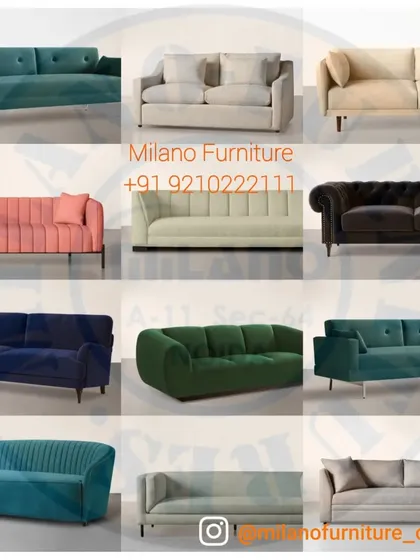 We offer a wide variety of sofa designs to suit any taste. This collage showcases a range of styles, from classic chesterfields to modern minimalist sofas, all available for customization.