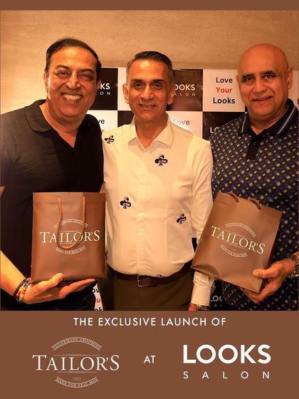 Celebrating the exclusive launch of Tailor's Grooming at my salon. It was a fantastic event filled with clients and friends who came to experience the best in men's grooming.