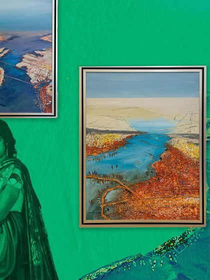 Another visual celebrating a month of 'The Masters & The Modern,' juxtaposing different styles to represent the show's curatorial theme.