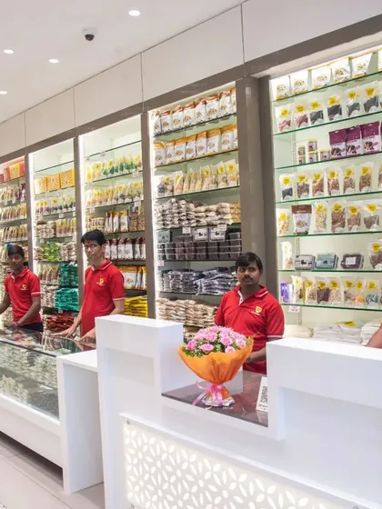 Welcome to my shop! I wanted to give you a peek inside where all the magic happens. My team and I are always ready to help you find exactly what you're looking for. We keep the shelves stocked with the freshest sweets, snacks, and dry fruits.