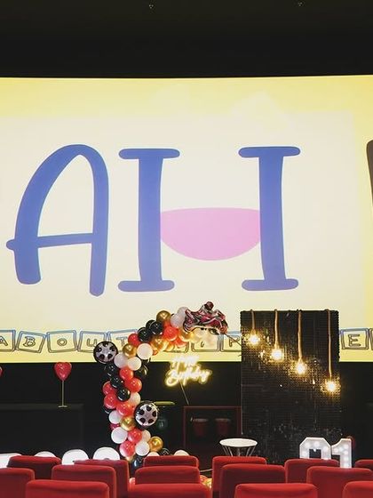 Another shot of our logo on the big screen, a milestone we were thrilled to achieve.